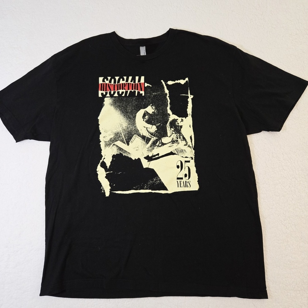 Social‎ Distortion 25 Year Vintage Shirt Blaxk Men's Size XXL